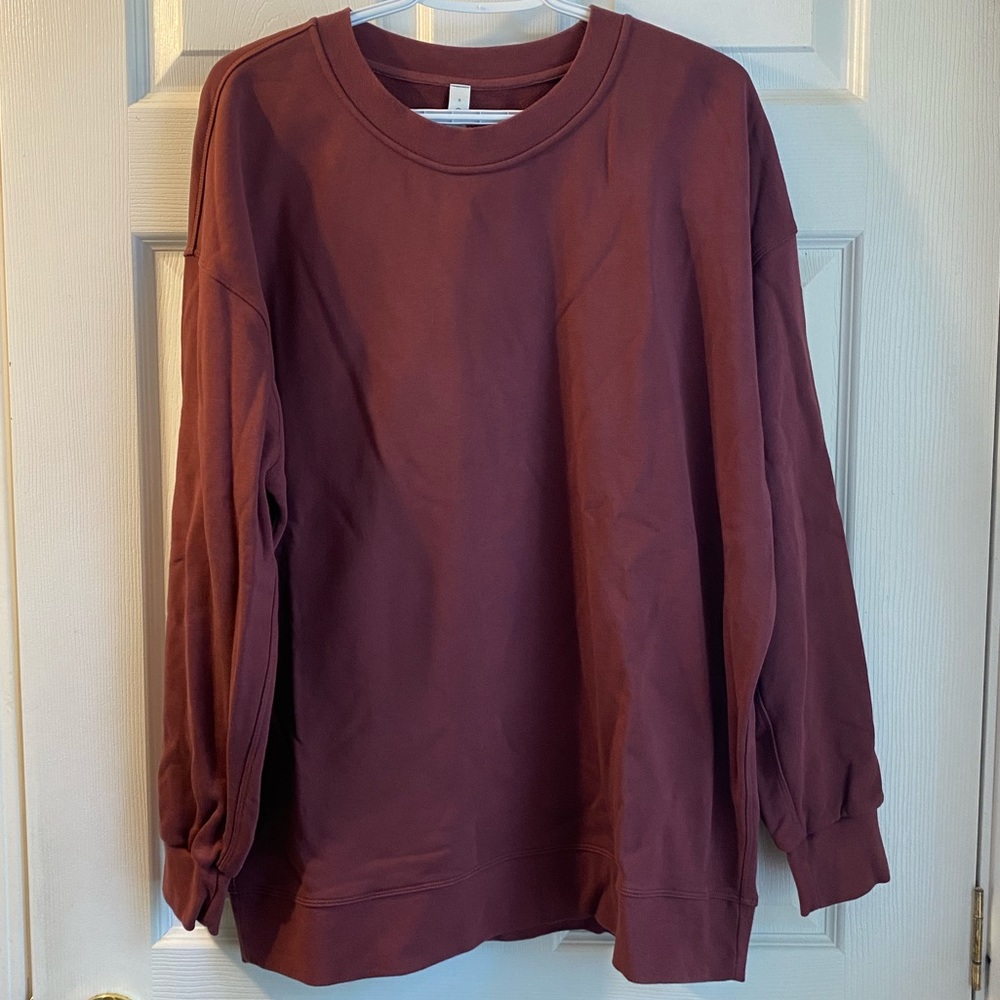 Lululemon Perfectly Oversized Crew, Pullover, Smokey Red, NWOT
